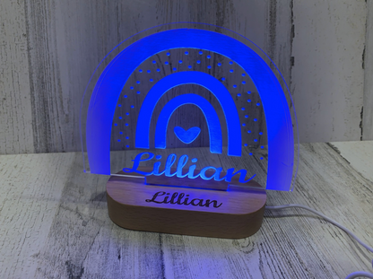 Personalized Rainbow Color Changing Night Light