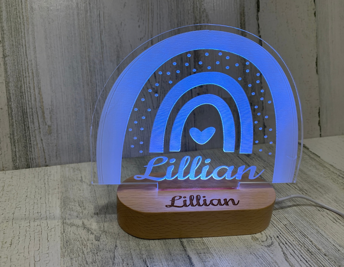 Personalized Rainbow Color Changing Night Light