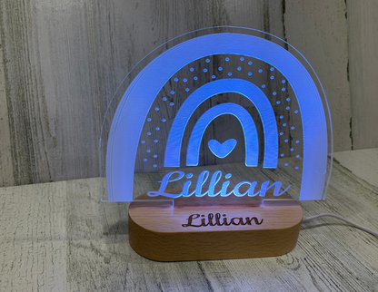 Personalized Rainbow Color Changing Night Light