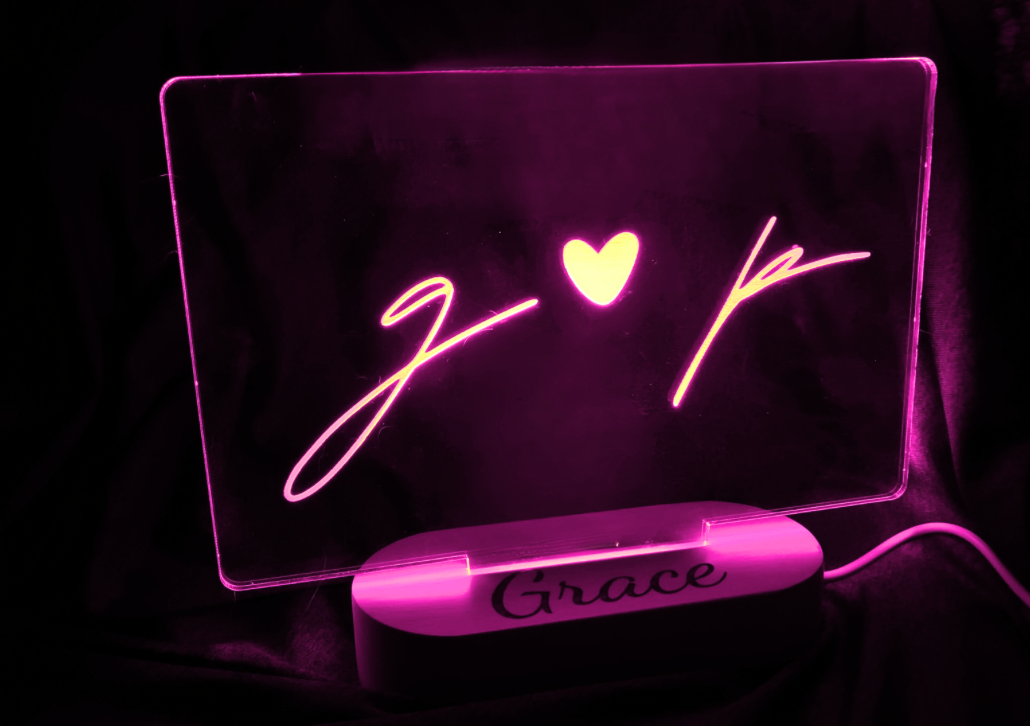 Personalized Initials Color-Changing Night Light