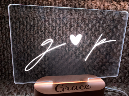Personalized Initials Color-Changing Night Light