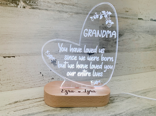 Heart Color Changing Acrylic Night Light