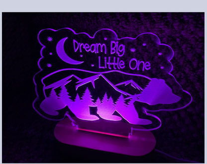 Personalized Wilderness Color Changing Night Light
