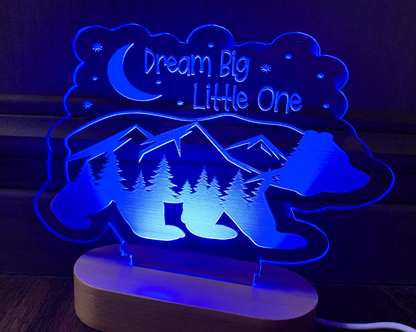 Personalized Wilderness Color Changing Night Light