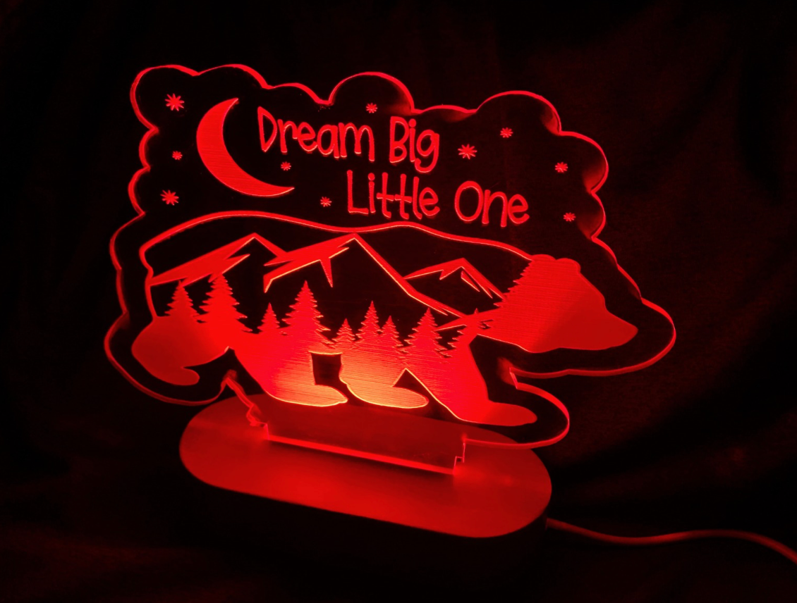 Personalized Wilderness Color Changing Night Light