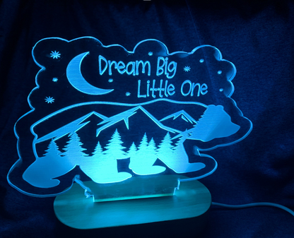 Personalized Wilderness Color Changing Night Light