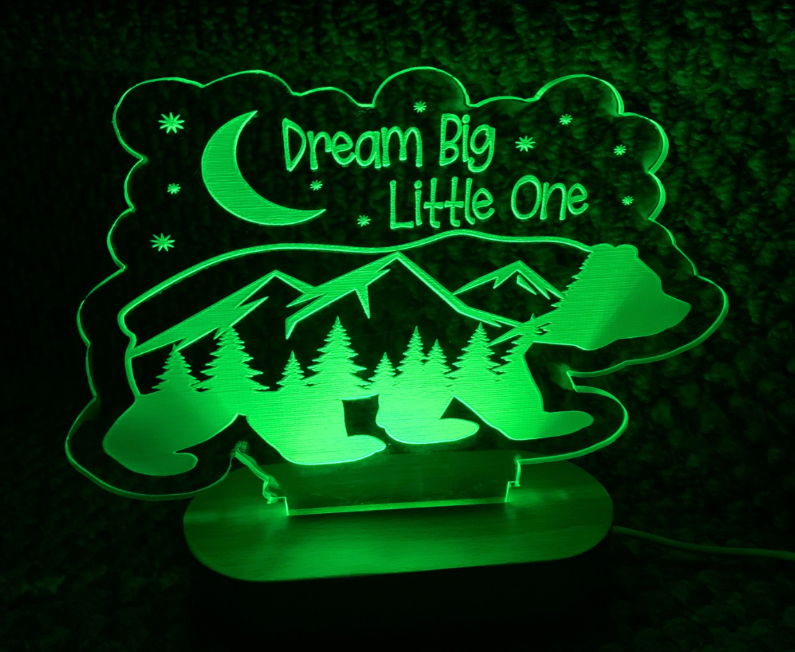 Personalized Wilderness Color Changing Night Light