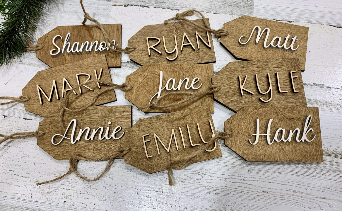Personalized Wooden Stocking/Gift Tag