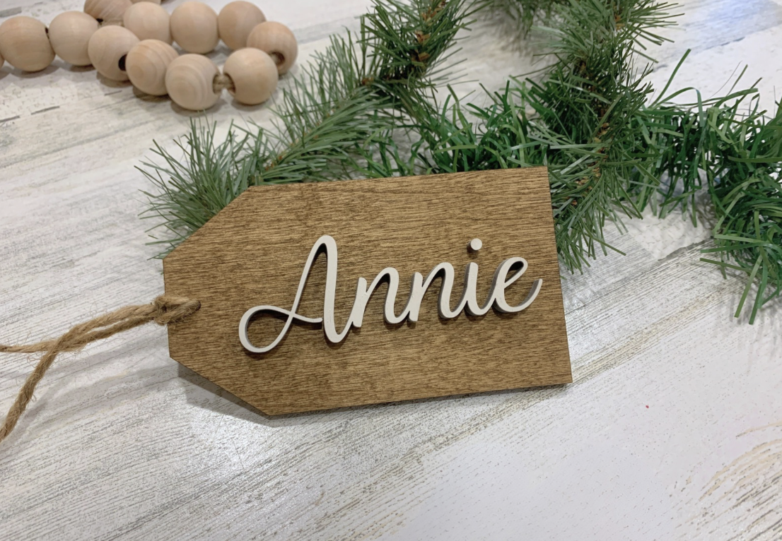Personalized Wooden Stocking/Gift Tag