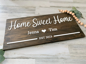 Personalized Home Sweet Home Sign