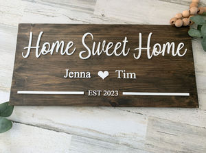 Personalized Home Sweet Home Sign