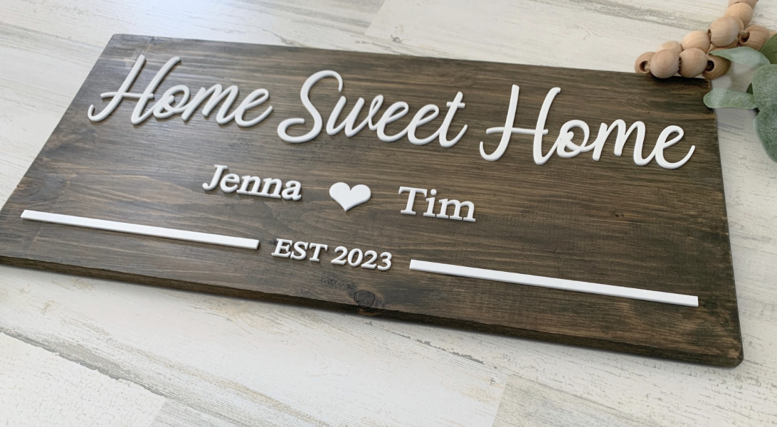 Personalized Home Sweet Home Sign