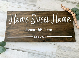 Personalized Home Sweet Home Sign