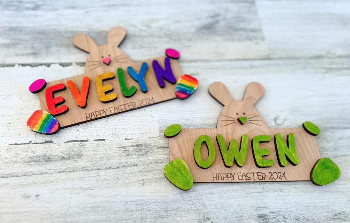 Personalized Kids Easter Bunny DIY Craft