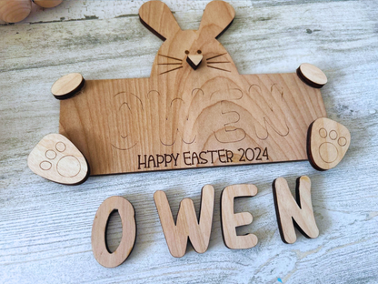 Personalized Kids Easter Bunny DIY Craft