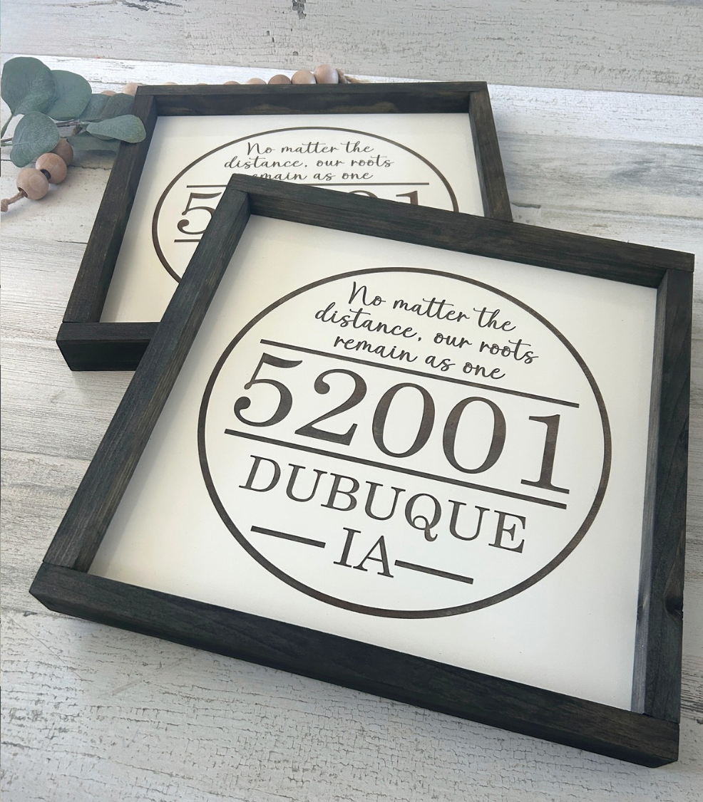Personalized Zip Code Sign