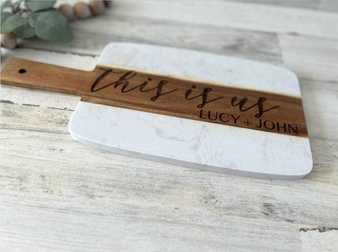 Wood and Marble Cutting Board