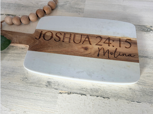 Wood and Marble Cutting Board