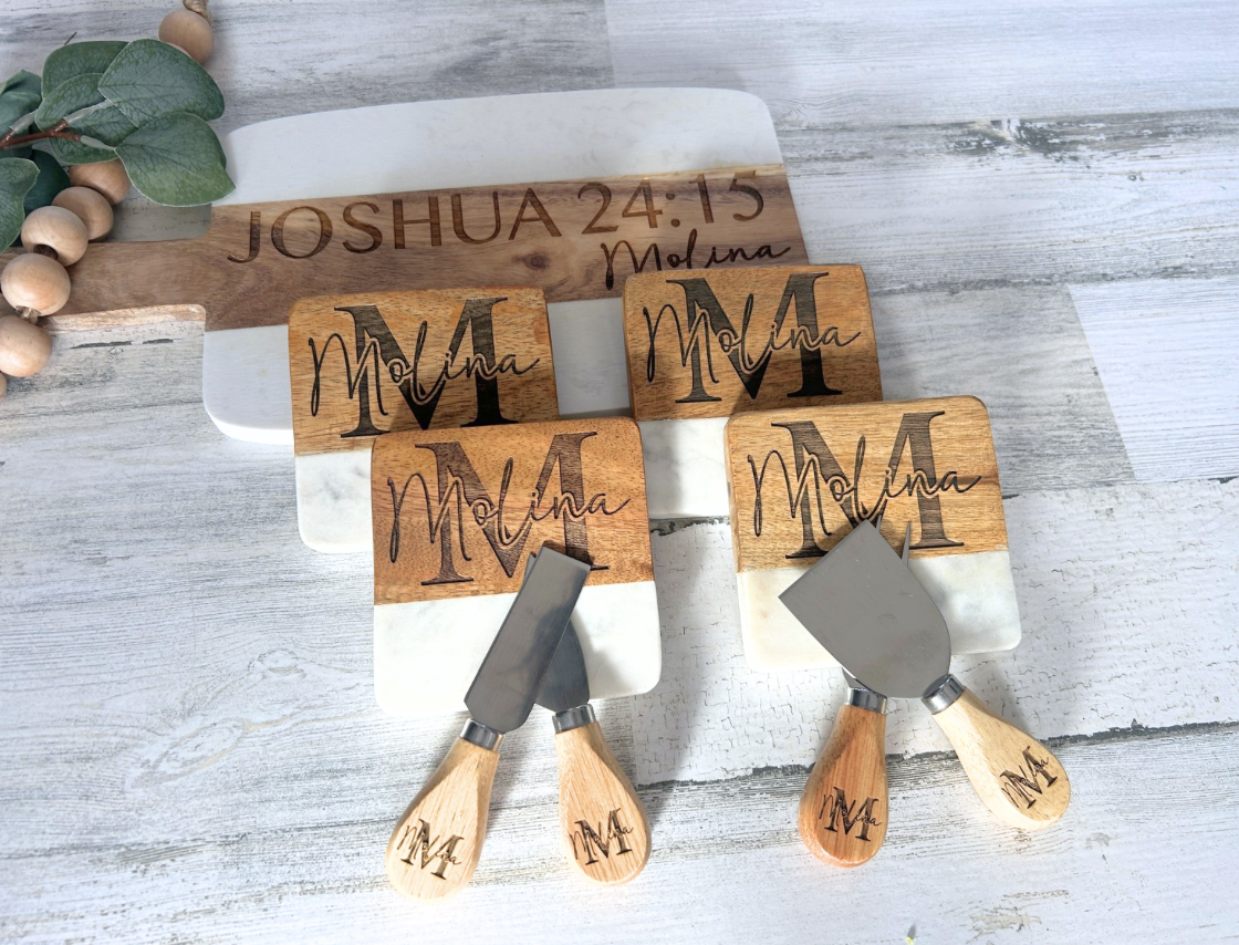 Wood and Marble Cutting Board