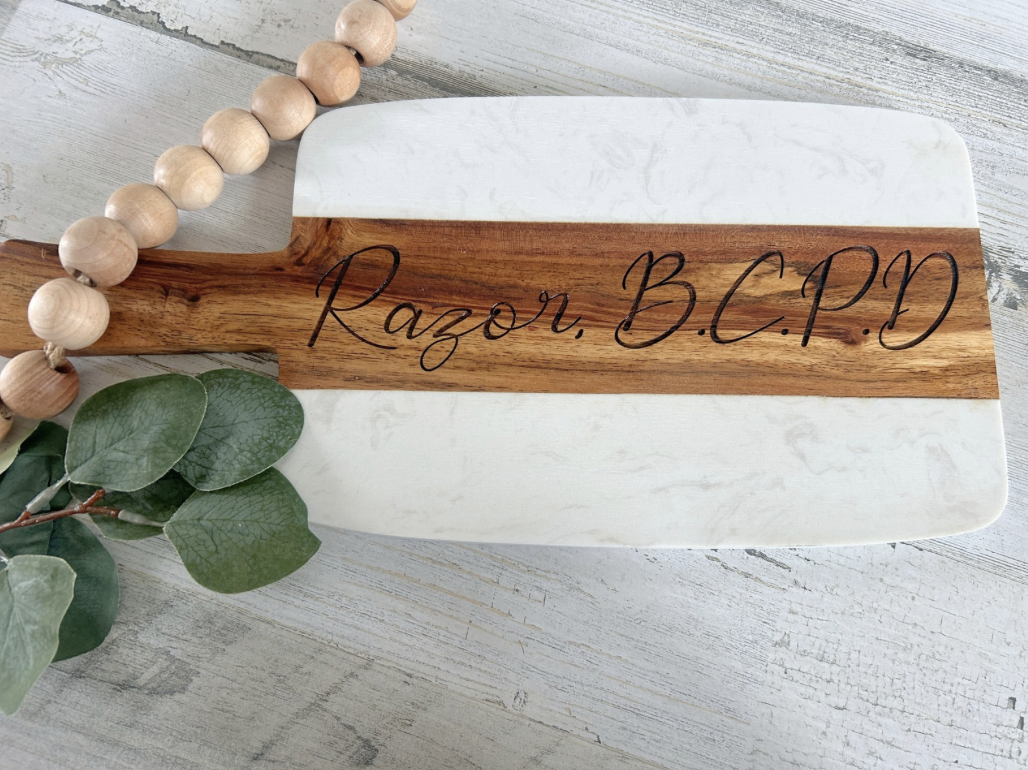 Wood and Marble Cutting Board