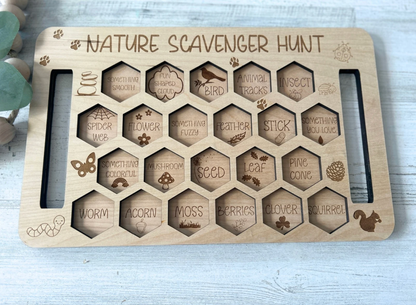 Kids Wooden Scavenger Hunt Board