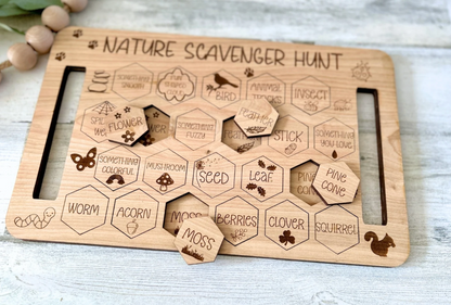 Kids Wooden Scavenger Hunt Board