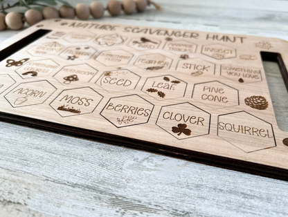Kids Wooden Scavenger Hunt Board