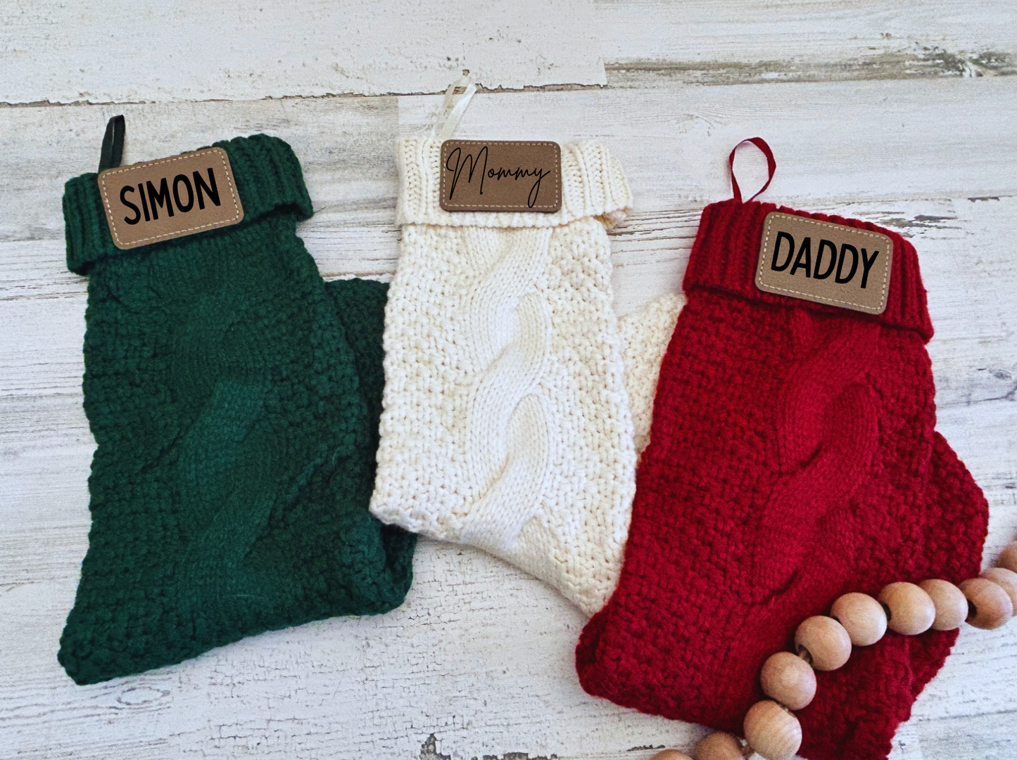 Personalized Chunky Knit Christmas Stockings