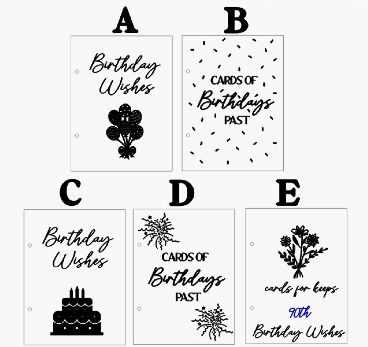 Personalized Birthday Cards Holder