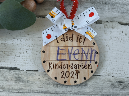 Personalized First Day & Graduation School Milestone Medal