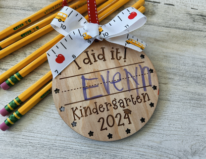 Personalized First Day & Graduation School Milestone Medal