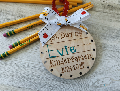 Personalized First Day & Graduation School Milestone Medal