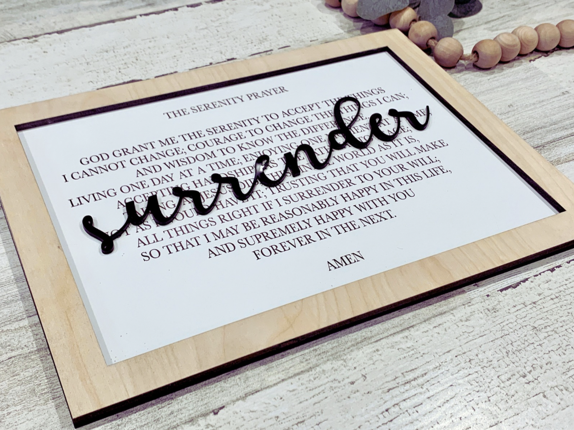 Serenity Prayer Sign