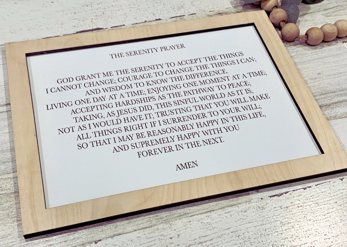 Serenity Prayer Sign