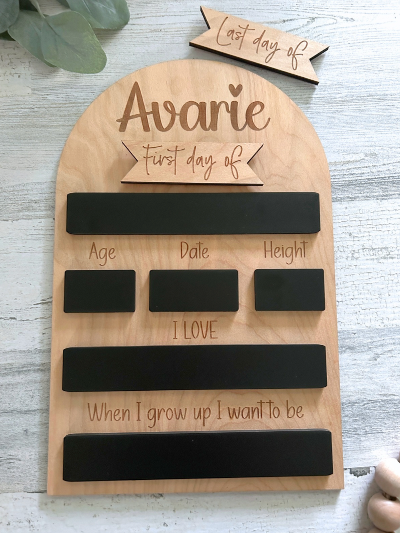 Personalized School Milestone Board