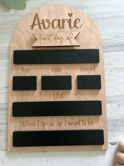 Personalized School Milestone Board