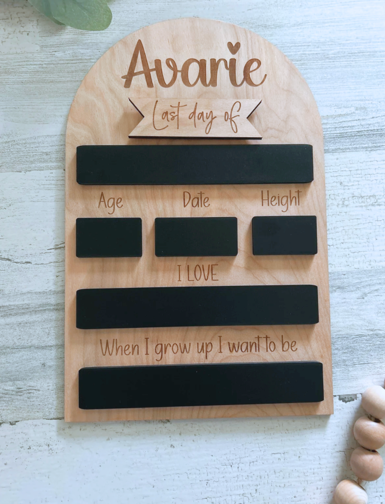 Personalized School Milestone Board