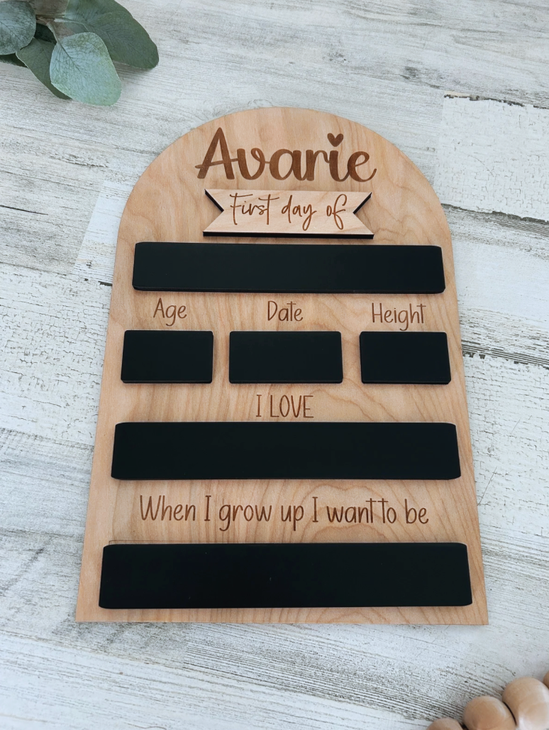Personalized School Milestone Board