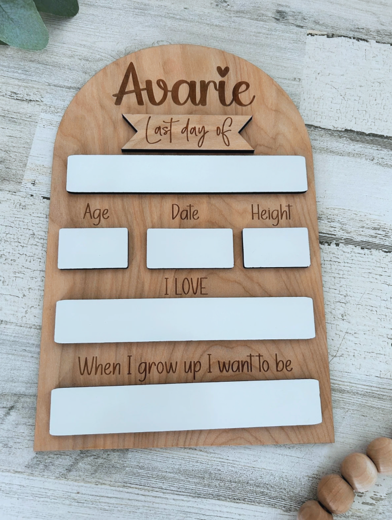 Personalized School Milestone Board