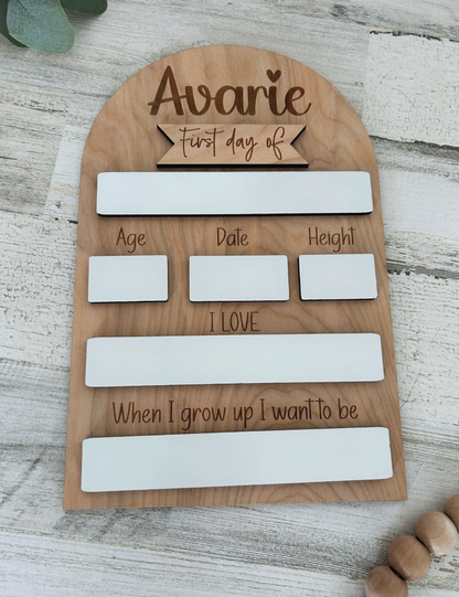 Personalized School Milestone Board