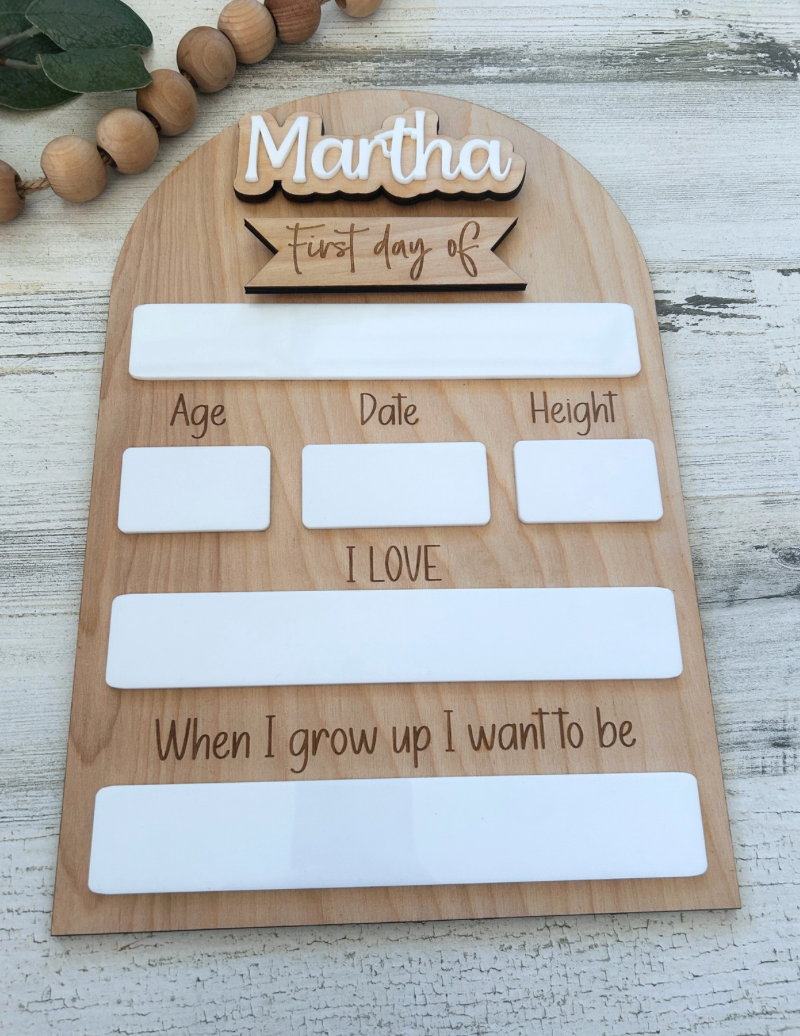 Personalized School Milestone Board