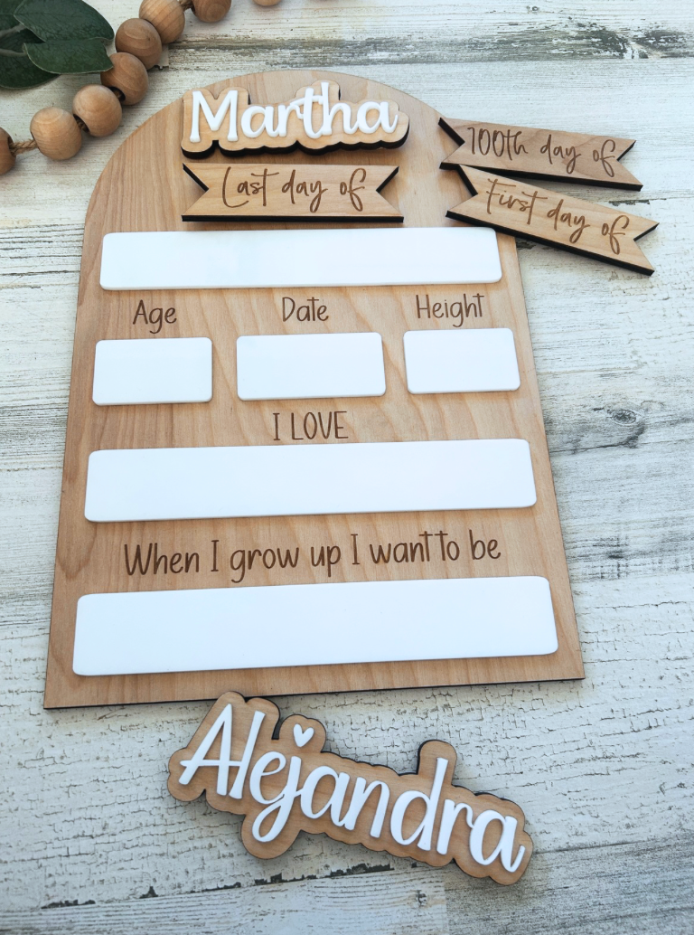 Personalized School Milestone Board