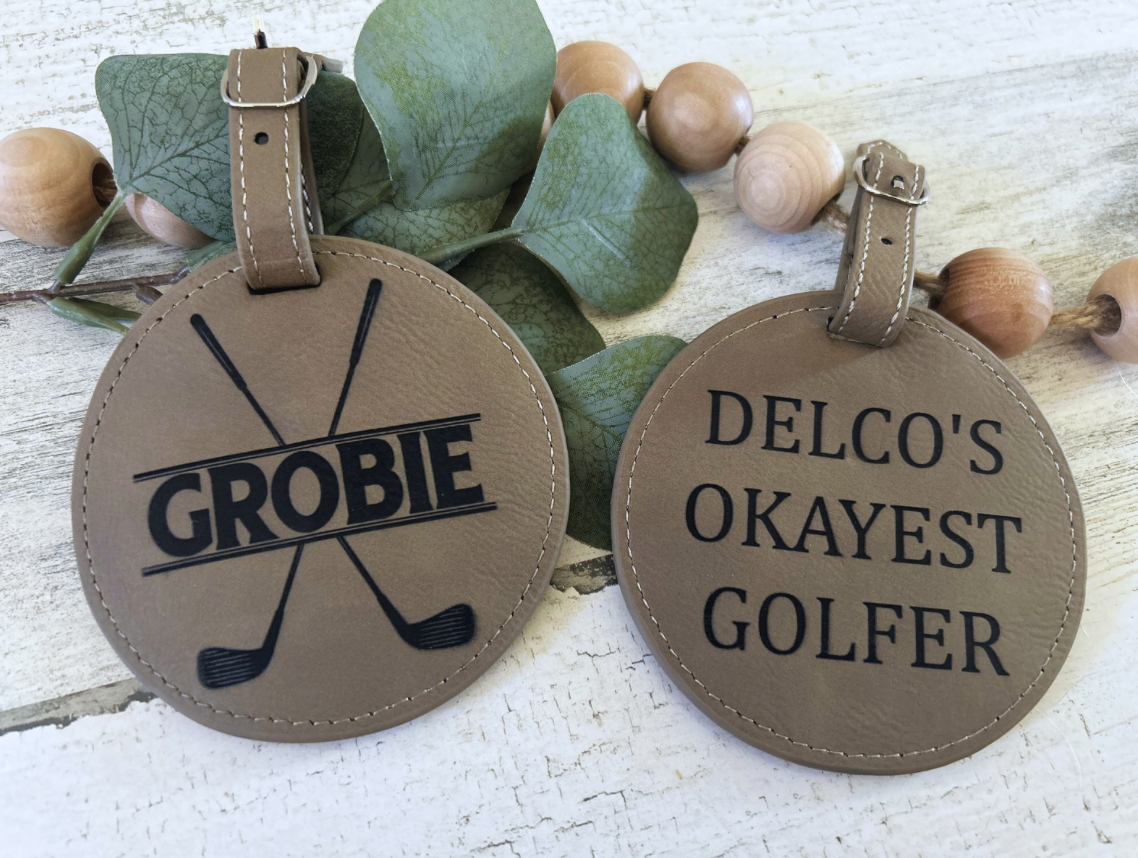 Personalized Golf Tag and Tee Holder