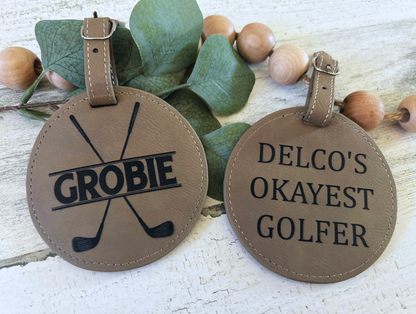 Personalized Golf Bag Tag & Tee Holder