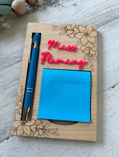 Personalized Physician Assistant Flower Post-It Note Holder