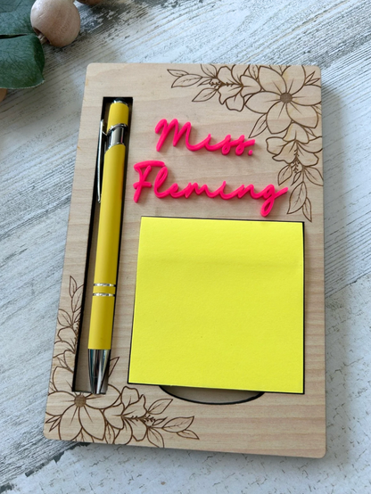 Personalized Physician Assistant Flower Post-It Note Holder