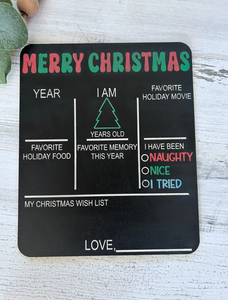 Christmas About Me Memory Board
