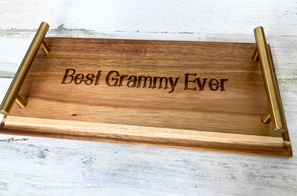 Personalized Acacia Wood Serving Charcuterie Tray