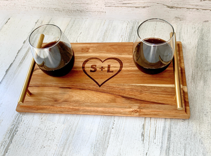 Personalized Acacia Wood Serving Charcuterie Tray