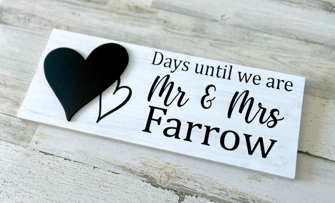 Personalized Wedding Countdown Sign